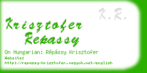 krisztofer repassy business card