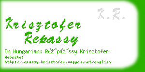 krisztofer repassy business card